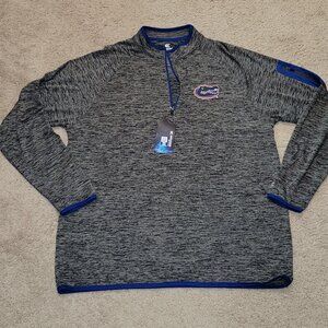 Florida Gators Shirt Men L Gray Pullover Performance Quarter Zip Running Active